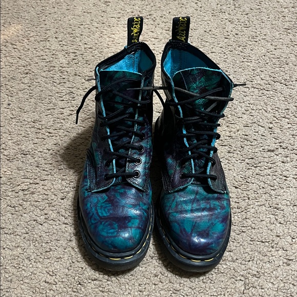 Dr. Martens VTG Vintage Made in England MIE 1460 Rub Off Tie Dye Marble Boot UK5 - Picture 2 of 10